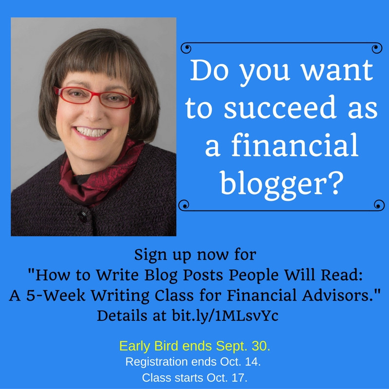 Financial Blogging class 