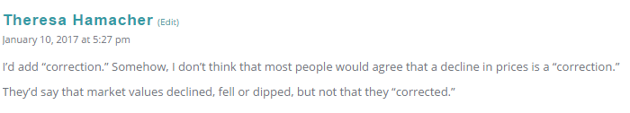 Correction means something different to individuals than to investment professionals