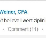 ziplining LinkedIn post