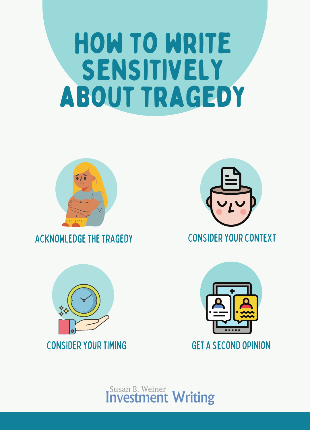 writing sensitively about tragedy infographic