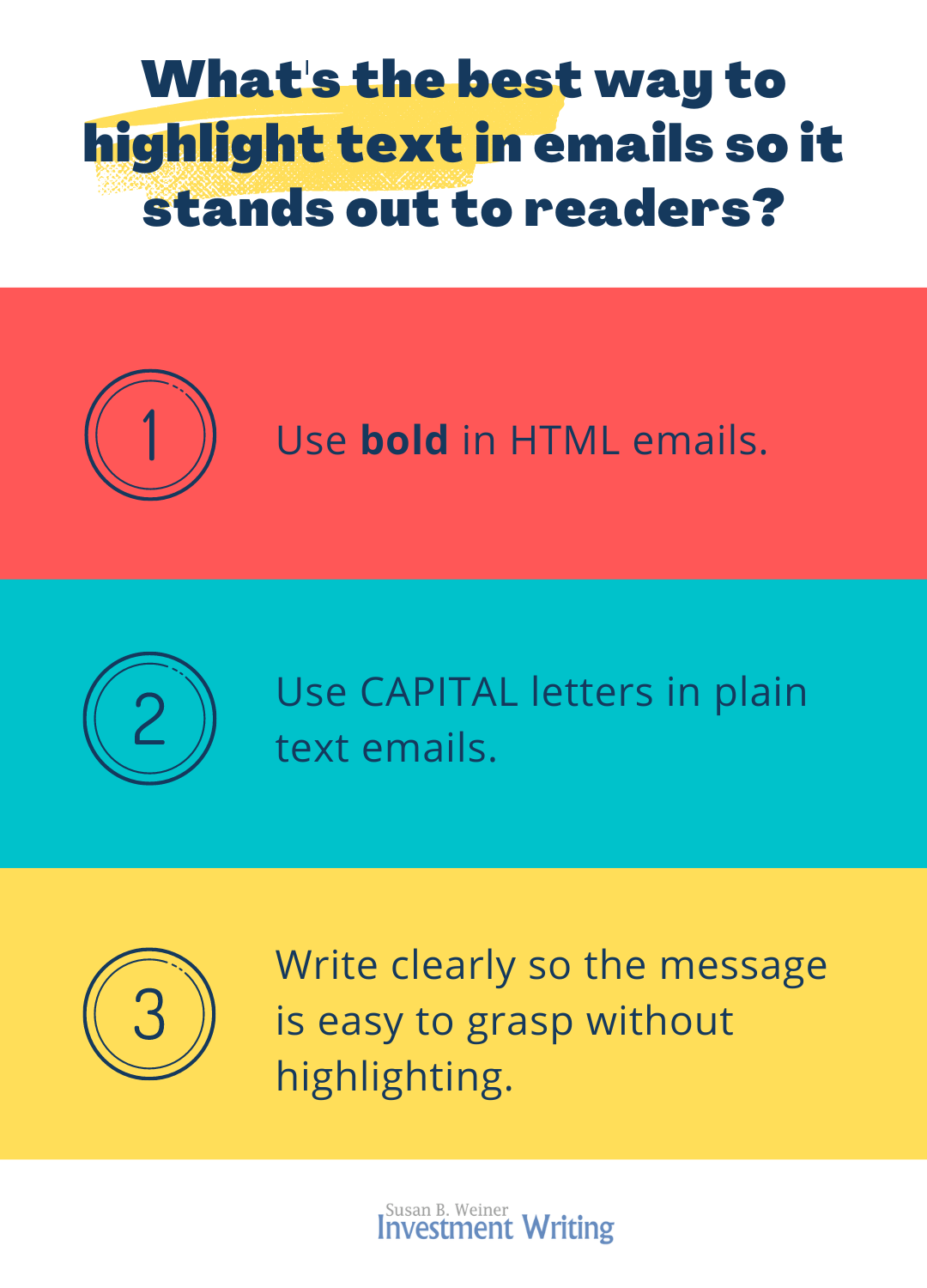 How to highlight text in emails