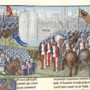 Chronique d'Ernoul et de Bernard le Trésorier - caption: 'Crusaders besieging Damascus'