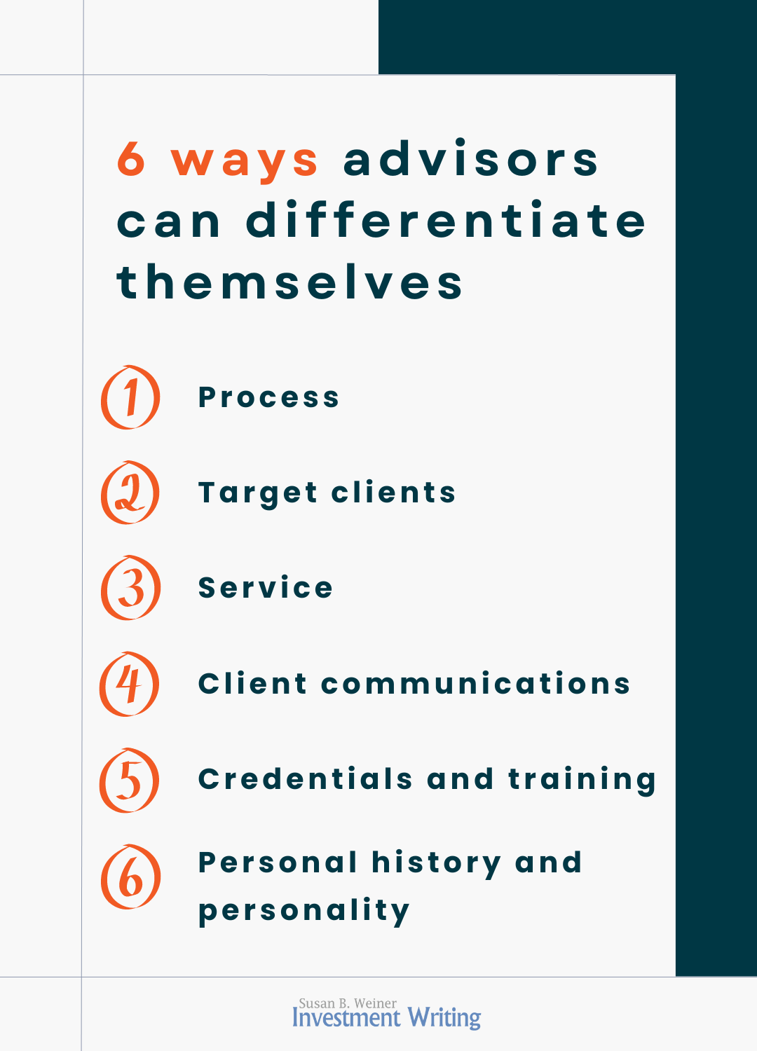 6 ways advisors can differentiate themselves infographic