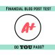 Financial blog post test--do YOU pass?