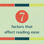 7 factors that affect reading ease