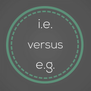 i.e. versus e.g.