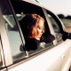 person riding in a luxurious cab