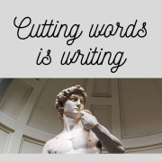 cutting words is writing