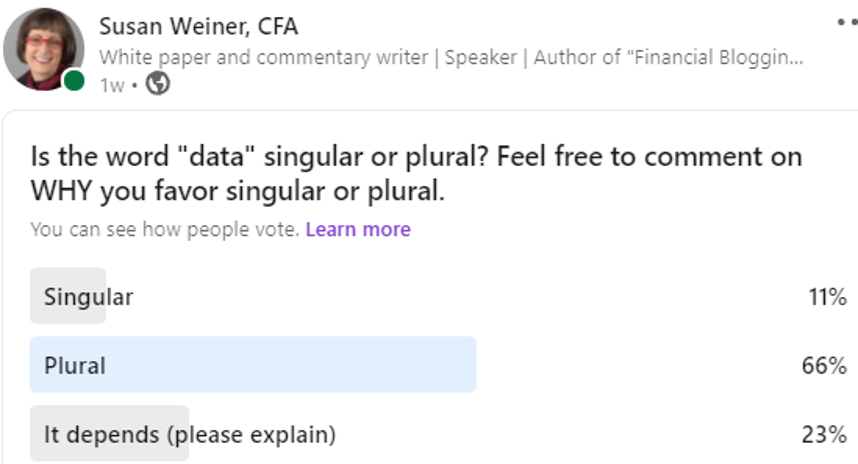 data singular or plural