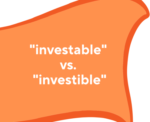 investable vs investible