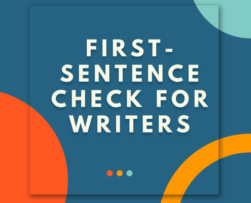 First-sentence check for writers