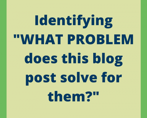Identifying What problem does this blog post solve for them