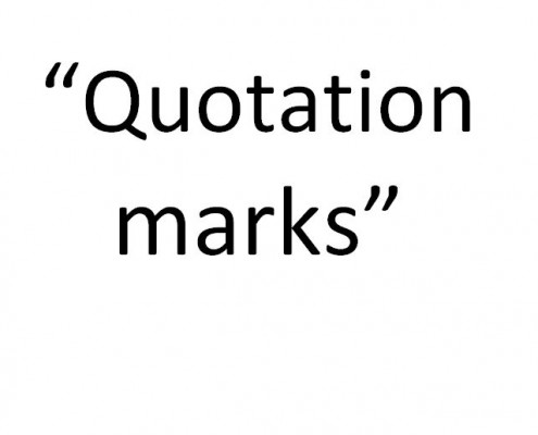 quotation marks