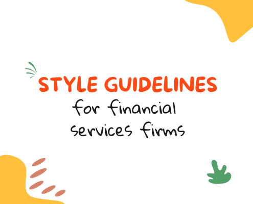 style guidelines for financial services firms