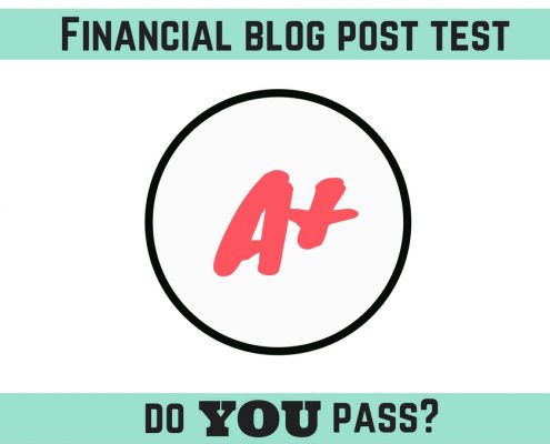 Financial blog post test--do YOU pass?