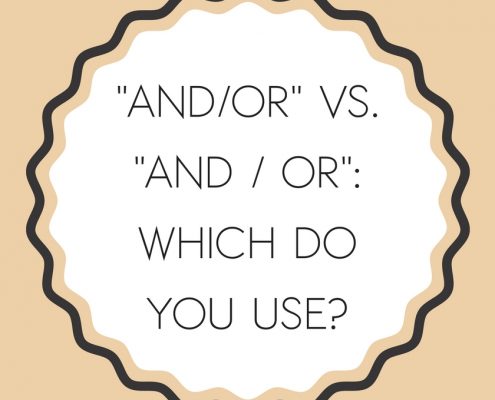 "And/or" vs. "and / or": which do you use?