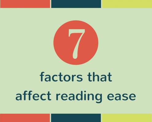 7 factors that affect reading ease