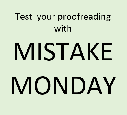 Mistake Monday