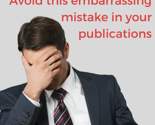 Avoid this embarrassing mistake in your publications