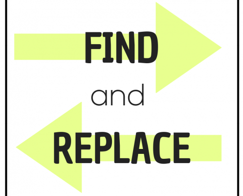 find and replace