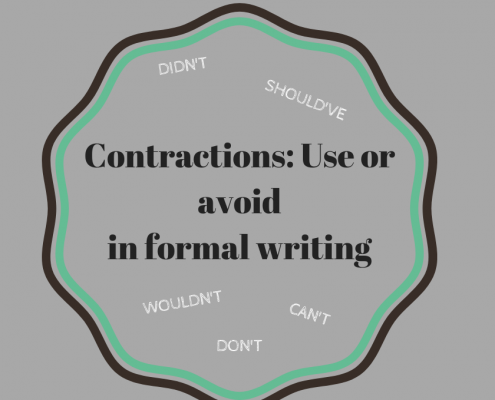 Contractions: Use or avoid in formal writing