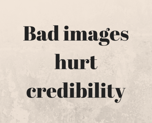 Bad images hurt credibility