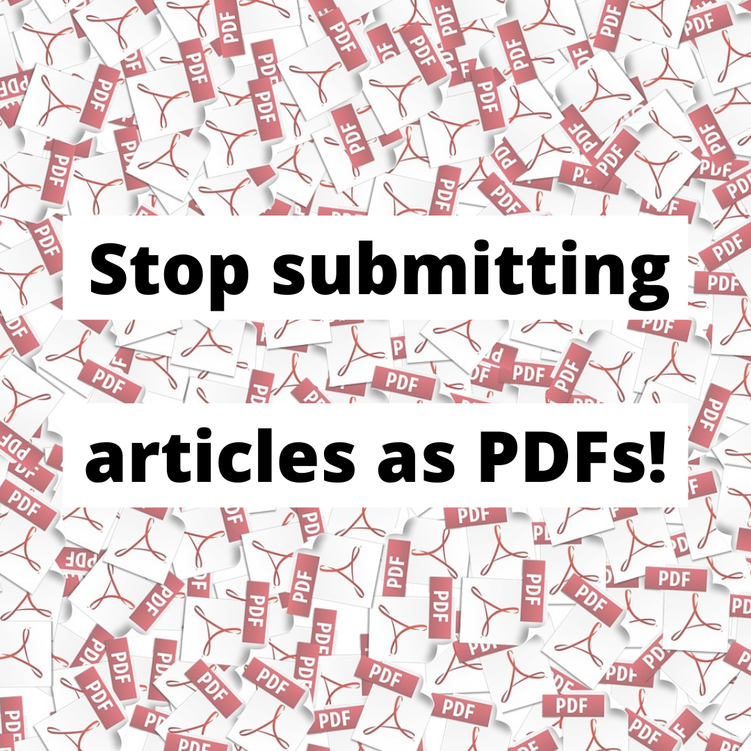 Stop submitting articles as PDFs! - Susan Weiner Investment Writing