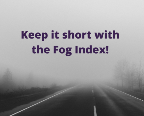 keep it short with the fog index