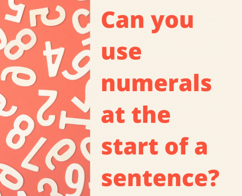 Can you use numerals at the start of a sentence