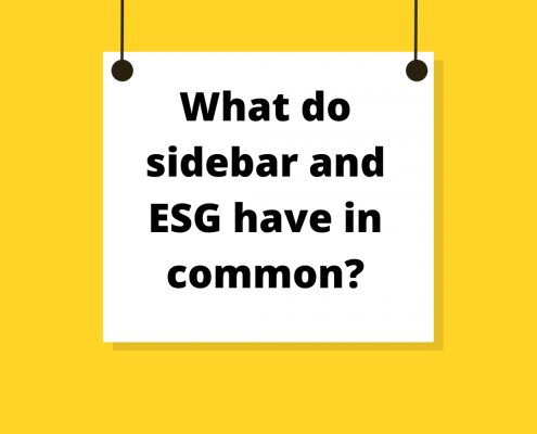 What do sidebar and ESG have in common?