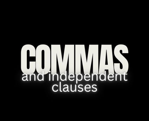 Commas and independent clauses